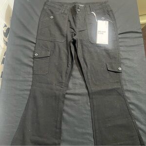 Almost Famous Mid Rise Cargo Flare Pants measurement 31 waist